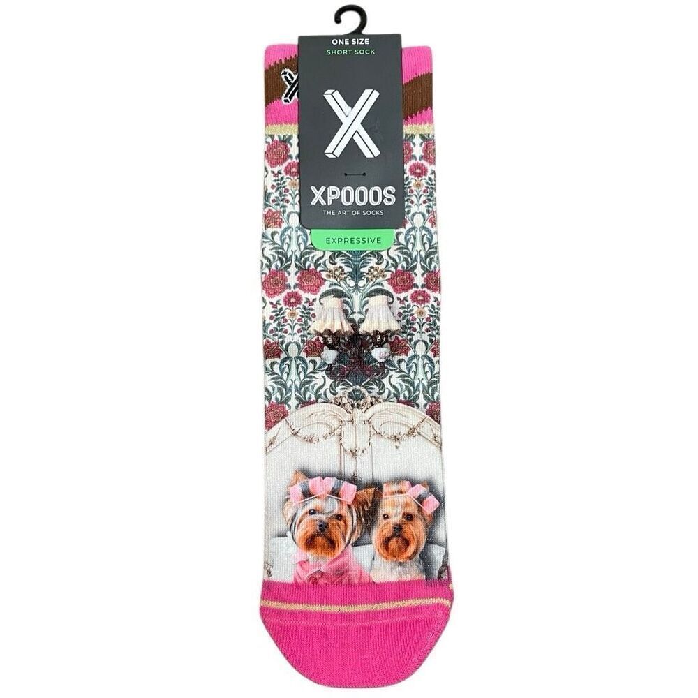 XPOOOS Short Sock OS Expressive Bougie Dogs